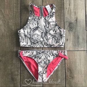 ROXY girls high neck bikini swimsuit set XL 16